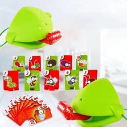 Kikkerspel - Tongspel Behendigheid - Feestspel Kinderen - Snelheid Reflexen - 21x10x7 cm - Twee Persoons — thumbnail 2