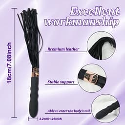 Lzwintrading - 2-In-1 Erotische Zweep – SM Bondage - BDSM - Magic Wand Vibrator Rechargeable - Dildo Vibrator voor Vrouwen - Sex Toys voor Vrouwen Koppels - Clitoris Stimulator - Seksspeeltjes - Erotiek — thumbnail 4