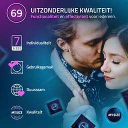 MY.SIZE Classic condooms maat 7 I 69 mm breed I 80 stuks mega pack I premium condooms extra dun I condooms true to touch gossamer I dunne 0,07 mm wanddikte I condooms vegan I condooms voor mannen — thumbnail 5