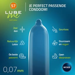 Voordeelverpakking MY.SIZE-condooms 57 mm, pak van 10 + MY.SIZE natuurlijk glijmiddel 100 ml + MY.SIZE-massagekaars — thumbnail 3
