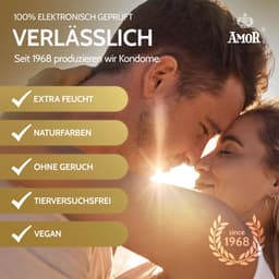 AMOR Nature 60 mm condooms 100-pack | Premium natuurkleurig | gevoelsecht flinterdun | 0,07 mm wanddikte — thumbnail 4