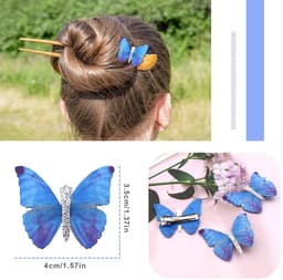 Haarspeldjes Mini Vlinder Barrette Vlinder Bobby Pin Decoratieve Mode Glitter Barrette Decoratieve Accessoires Voor Vrouwen Meisjes — thumbnail 4