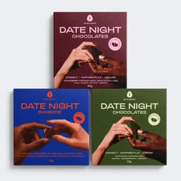 Date Night Chocolade Bundel – Lustverhogende Chocolades - 100% natuurlijk - Pure Chocolade, Matcha & Bonbons – Voor Koppels – 3 Verpakkingen — thumbnail 1