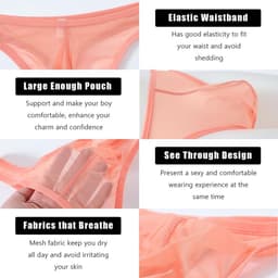 Dailygoods- Jockstrap met 3D-zak - Heren Tanga-ondergoed - Mesh Design - Transparant - Comfortabel - Ademend Materiaal — thumbnail 5