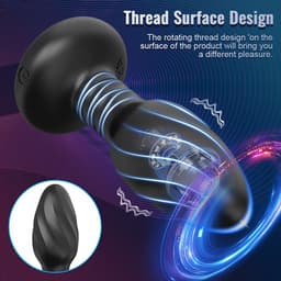 Lzwintrading - Buttplug Vibrator met App Control - 360° Rotatie Functie - Vibrators voor Vrouwen & Mannen - Prostaat Stimulator -Butt Plug met 9 Vibratie Standen - Sex Toys voor Koppels - Anale Speeltjes - Vibrerende Buttplug met 9 Lichtkleuren — thumbnail 4