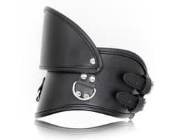 Banoch - Posture collar black extra - pu leer - zwart - bdsm