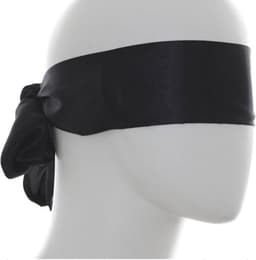 Zwarte Blindfold van zilk - Blinddoek - SM — thumbnail 1