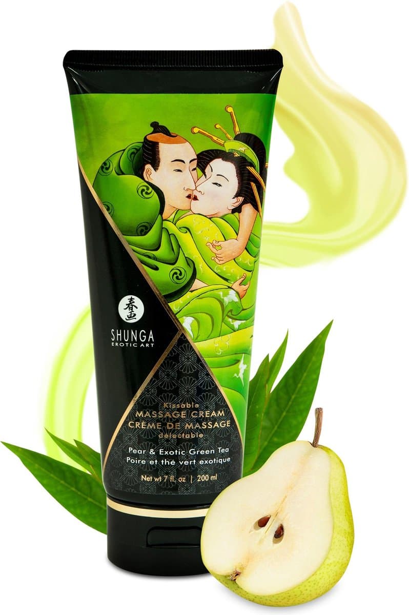 Shunga - Massage Crème - Pear & Exotic Green Tea — afbeelding 1