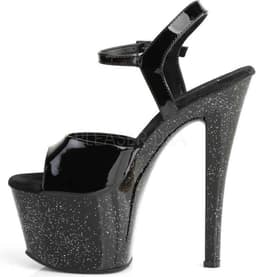 Pleaser - SKY309MG Sandaal met enkelband, Paaldans schoenen - Paaldans schoenen - 36 Shoes - Zwart — thumbnail 3