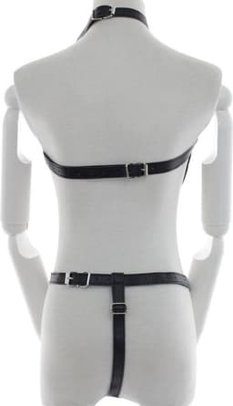 Banoch | Bondage riemen body Harness black/3 - zwart pu leer harnas vrouw - bdsm — thumbnail 3