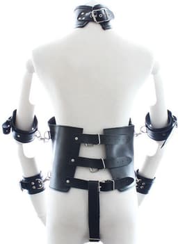 Banoch | Collar Bondage body Harness black/6 - zwart pu leer vrouw harnas - bdsm — thumbnail 6