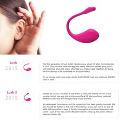 Lovense - Lush 2.0 - Draagbare Vibrator - Vibrerend Ei - Appgestuurd Luxe Vibratie Eitje - Sex Toys voor Vrouwen - Vibrators voor Vrouwen - Sex Toys voor Koppels - Roze — thumbnail 16