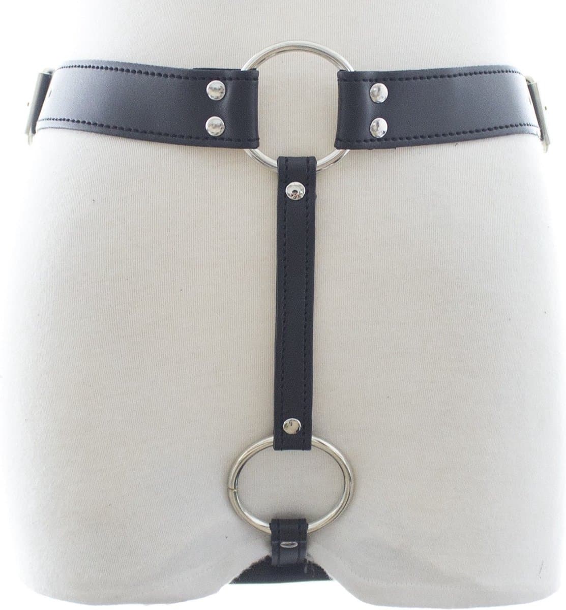 Nooitmeersaai - Harnas Vrouw - Harnas Man - Leer - Strap-On Harnas Voor Interne Dildo - BDSM - Verstelbaar - Bondage Harnas — afbeelding 1