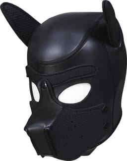Neopreen Puppy Hood Zwart – Comfortabel hondenmasker voor puppy play XL — thumbnail 2