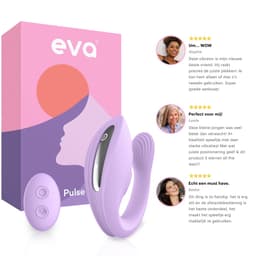 Eva® Pulse - Vibrator met Afstandsbediening - Sex Toys voor Vrouwen & Koppels - G-Spot en Clitoris Stimulator - Dildo Vibrators - Realistisch - Prikkelende Luisterverhalen Inbegrepen - Vibrators voor vrouw - Lavender Purple — thumbnail 3