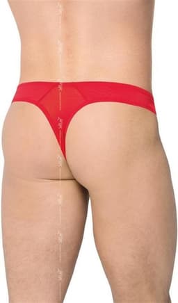 Sexy doorzichtige herenslip met visnet rood XL — thumbnail 2