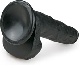 EasyToys - Realistische Dildo met Balzak - Dildo met Zuignap - 22,5 cm - Dildo's - Sex Toys voor Vrouwen en Mannen - Zwart — thumbnail 4