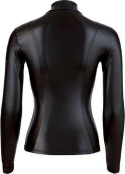Cottelli Collection –  Wetlook Shirt met Lange Mouwen Als Pure Verleiding voor Spannende Dates – Maat XL - Zwart — thumbnail 2