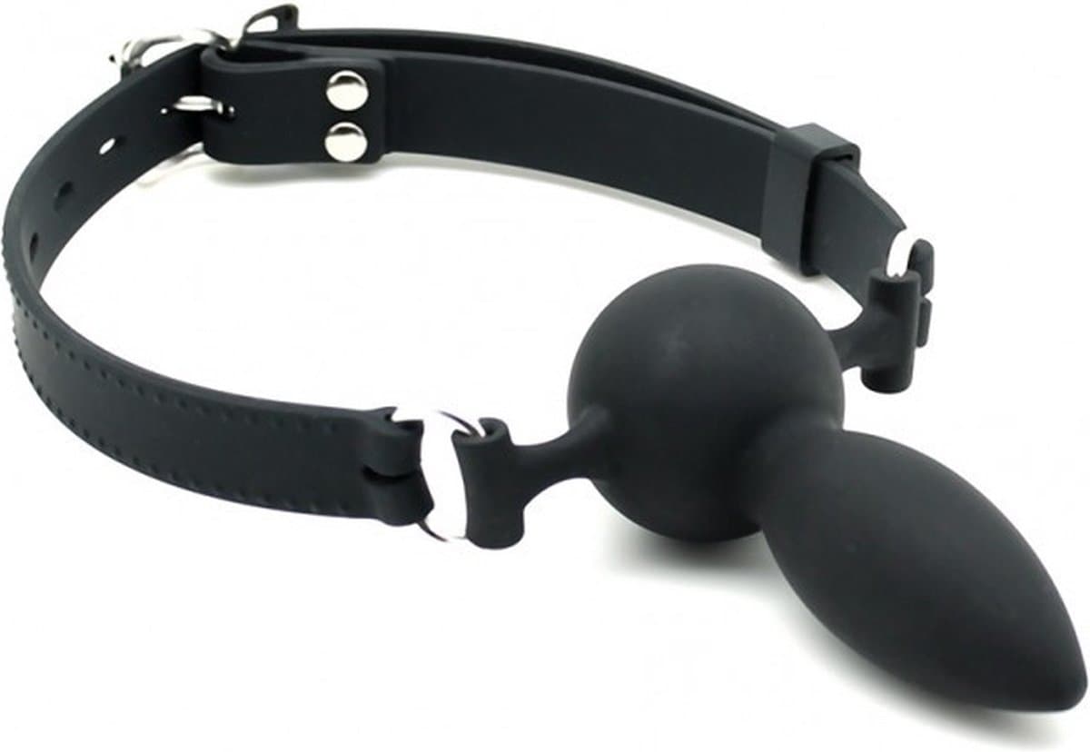 Bondage Play - siliconen mondknevel met dildo — afbeelding 1
