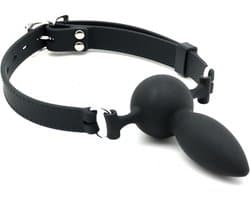 Bondage Play - siliconen mondknevel met dildo