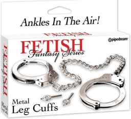 Pipedream Fetish Fantasy HandBoeien Metal Leg Cuffs zilver — thumbnail 4