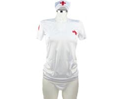 BamBella ® Sexy Cosplay Rollenspel kleding - Onesize - outfit dames Zuster pak wit