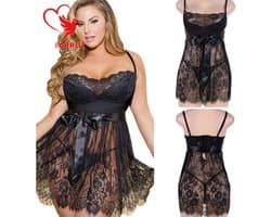 Plus Size Sexy Lingerie Dames - Grote maten - Erotisch - Transparant
