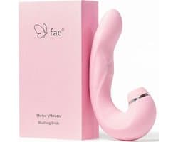 Fae® Vibrator voor Vrouwen - Clitoris & G spot Stimulator - Zuig en druk functie - Penetratie Dildo - Sex Toys voor Vrouwen en koppels - Seksspeeltjes - Thrive Series - Blushing Bride