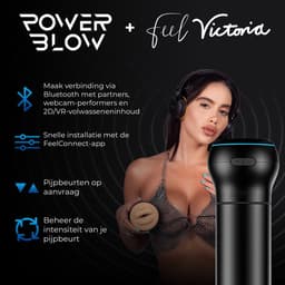 Kiiroo PowerBlow met Victoria Mouth - Automatische Blowjob Masturbator voor Man - Connect met Adult Content voor een Interactieve Ervaring via FeelMe AI - Instelbare Intensiteit — thumbnail 2