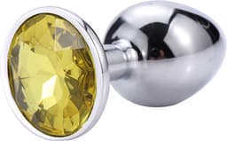 Banoch - Buttplug Aurora yellow Large- Metalen buttplug - Diamant steen - geel — thumbnail 1