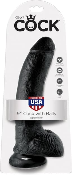 Pipedream King Cock Realistische Dildo met Ballen en Zuignap - 23 cm - Bruin — thumbnail 3