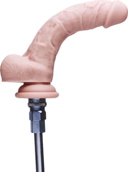 Hismith Siliconen Dildo 21 cm – Dildo Opzetstuk – QAC Quick Air – Beige — thumbnail 5