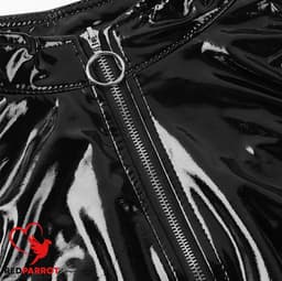 Topje Met Rits - Latex Wetlook - Zwart - Erotisch - BDSM — thumbnail 6
