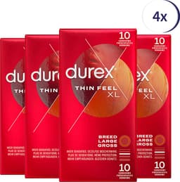 Durex Condooms Thin Feel XL 10st - 4 Stuks - Voordeelverpakking — thumbnail 1