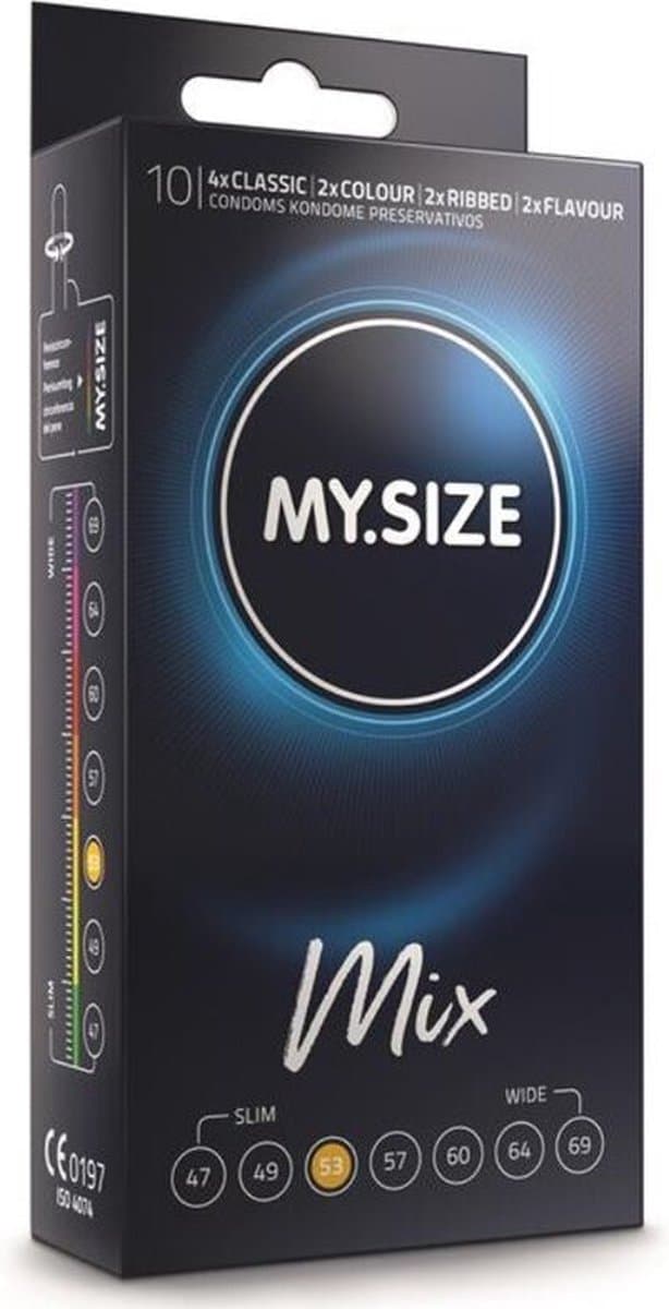 MY.SIZE Mix 53 mm Condooms - 10 stuks — afbeelding 1