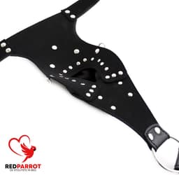 Erotisch heren ondergoed met slot | Lederen BDSM kleding | Kuisheidskooi | Mannen string | SM | Bondage ondergoed — thumbnail 2