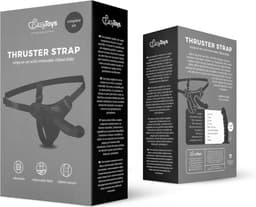 EasyToys - Siliconen Strap On - Gebogen - Strapon - Pegging - Strapon Voorbinddildo - Strapon Harnas - Voorbinddildo - Dildo - Dildo's - Zwart — thumbnail 12