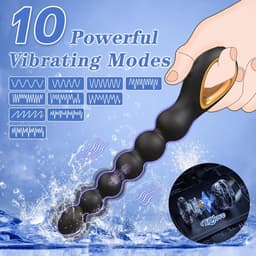 DOWO® - Prostaat Vibrator - Anale kralen - Vibrerende Anaal Stimulator - Anal Beads - Butt Plug- Clitoris Stimulator - Sex Toys voor Koppels - Seksspeeltjes - 10 Standen - Zwart — thumbnail 2