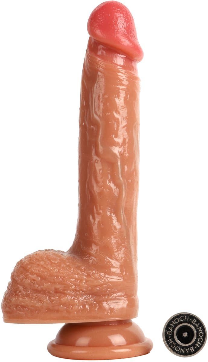Banoch | Dildo met zuignap | beige siliconen | 16 cm | ∅ 3,3 cm — afbeelding 1