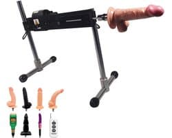 LoveVlijt - Seksmachine - Neukmachine - Fuckmachine - Complete Set - Inclusief 9 Opzetstukken - Krachtige Seksmachine - Verstelbaar - Penetratie - Voor Mannen en Vrouwen - Talloze Standjes - Zeer Stabiel - Metaal - Discreet Geleverd - Sex Toys