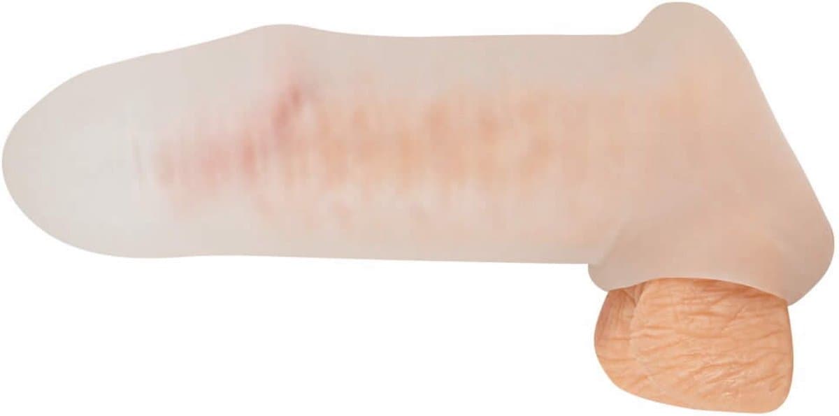 Siliconen Penis Sleeve Met Bal Ring - Penis Verdikker - Sleeve Voor Een Dikkere Penis - Zachte Sleeve Voor Penis Verdikking en Verlenging - Rekbare Elastische Penis Huls - Maat M 16.5 Cm. — afbeelding 1
