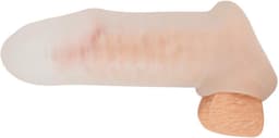 Siliconen Penis Sleeve Met Bal Ring - Penis Verdikker - Sleeve Voor Een Dikkere Penis - Zachte Sleeve Voor Penis Verdikking en Verlenging - Rekbare Elastische Penis Huls - Maat M 16.5 Cm. — thumbnail 1