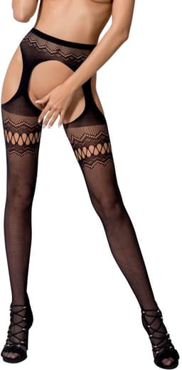 Zwarte Panty met open heupen – Open kruis — thumbnail 5