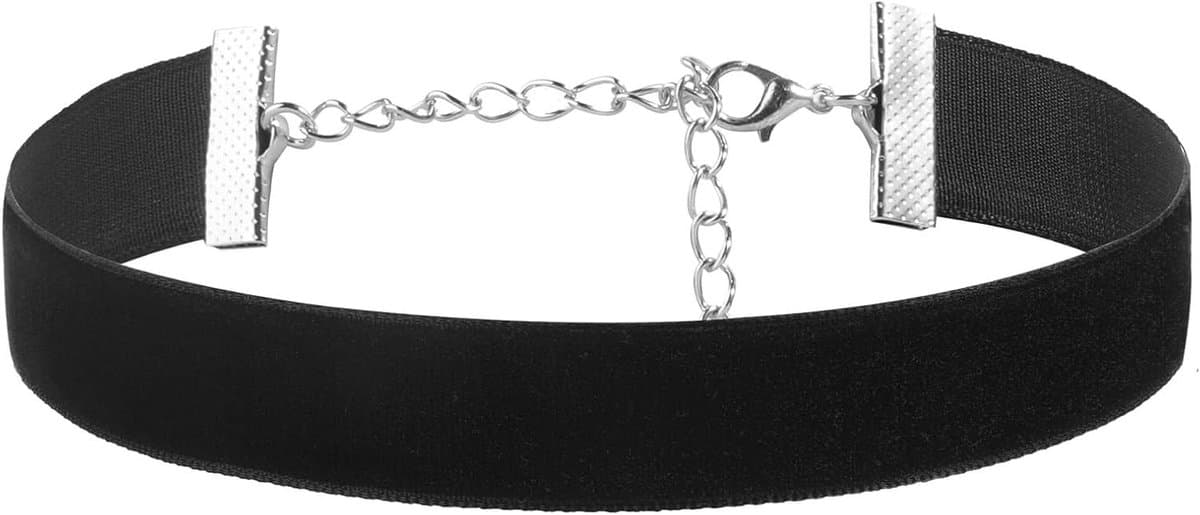 Ronte - Fluwelen zwarte choker voor dames | Klassieke gothic stijl | Verstelbare halsketting voor verjaardag, party, cosplay — afbeelding 1