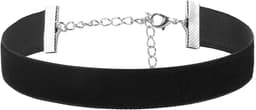 Ronte - Fluwelen zwarte choker voor dames | Klassieke gothic stijl | Verstelbare halsketting voor verjaardag, party, cosplay — thumbnail 1