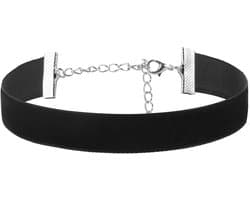 Ronte - Fluwelen zwarte choker voor dames | Klassieke gothic stijl | Verstelbare halsketting voor verjaardag, party, cosplay