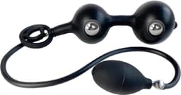 Dubbele opblaasbare buttplug - Magnetisch vibrerend - Inclusief penisring — thumbnail 1