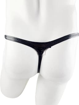 BamBella ® - String - Maat L/XL - Zwart SM kleding BDSM erotische heren kleding ondergoed lingerie onderbroek zwart — thumbnail 3