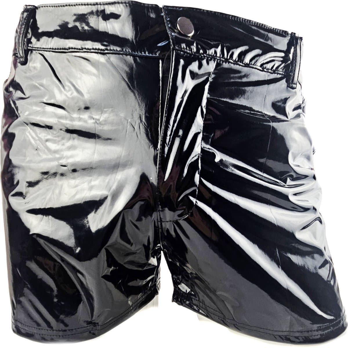 BamBella ® - Shorts - Maat S/M - Datex Zwart korte broek SM kleding BDSM erotische heren kleding — afbeelding 1