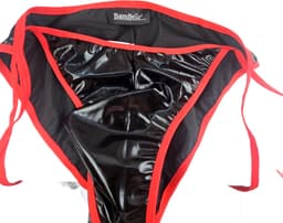 BamBella ® - Slip - Maat onesize Zwart SM kleding BDSM erotische heren kleding wetlook ondergoed lingerie onderbroek zwart — thumbnail 2